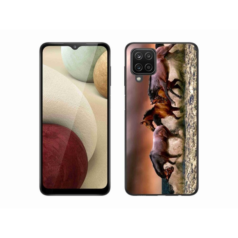Gél tok mmCase mobiltelefonhoz Samsung Galaxy A12 - lovak 1