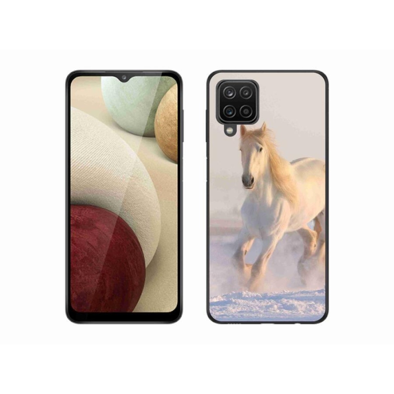Gél tok mmCase mobiltelefonhoz Samsung Galaxy A12 - ló a hóban