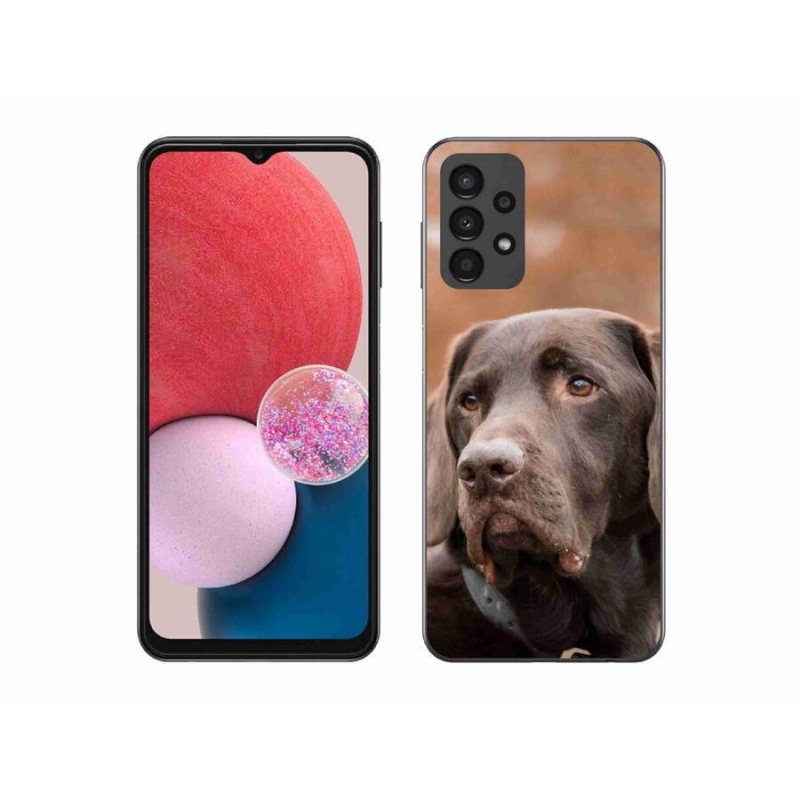 Gél tok mmCase a Samsung Galaxy A13 4G készülékhez - barna labrador