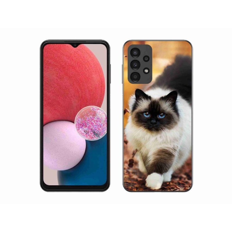 Gél tok mmCase a Samsung Galaxy A13 4G készülékhez - macska
