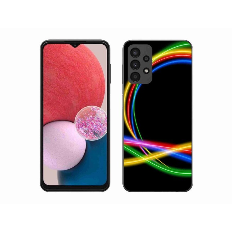 Gél tok mmCase a Samsung Galaxy A13 4G készülékhez - neon karikák
