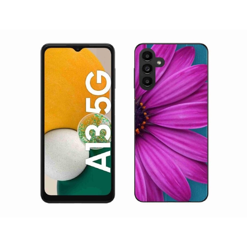 Gél tok mmCase a Samsung Galaxy A13 5G készülékhez - lila százszorszép