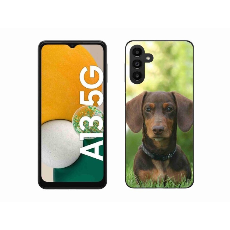 Gél tok mmCase a Samsung Galaxy A13 5G készülékhez - barna tacskó