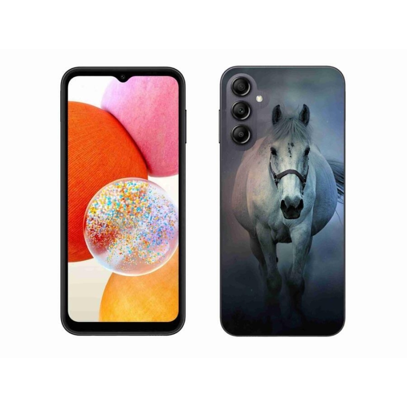 Gél tok mmCase Samsung Galaxy A14 4G/5G - futó fehér ló - Samsung Galaxy A14 4G/5G - futó fehér ló