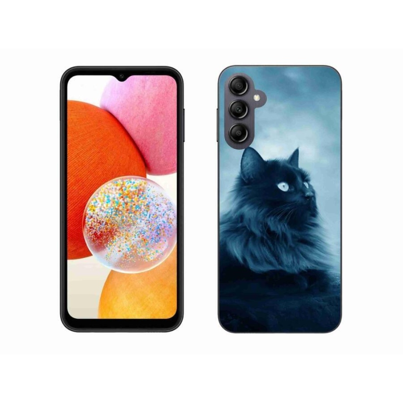 Gél tok mmCase Samsung Galaxy A14 4G/5G - fekete macska 1