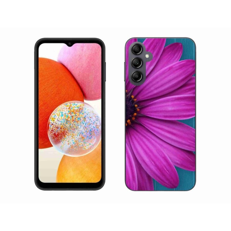 Gél tok mmCase a Samsung Galaxy A14 4G/5G készülékhez - lila margaréta