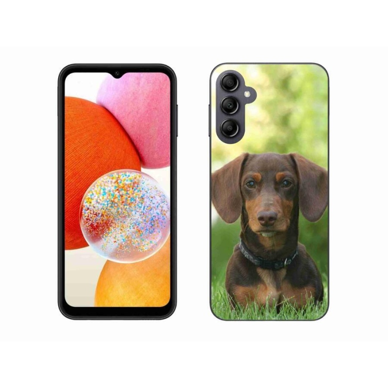 Gél tok mmCase Samsung Galaxy A14 4G/5G készülékhez - barna tacskó