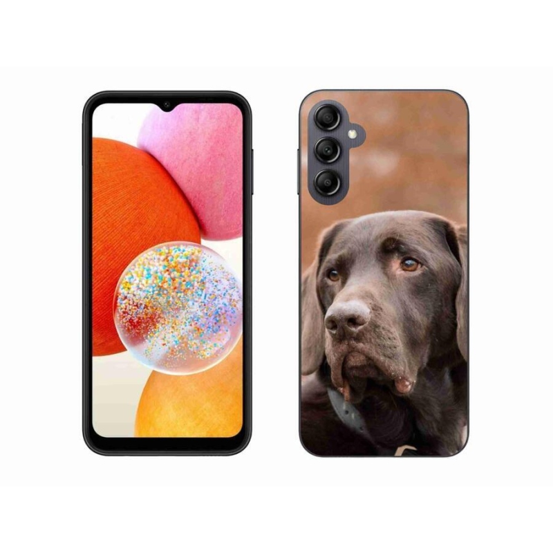 Gél tok mmCase Samsung Galaxy A14 4G/5G készülékhez - barna labrador