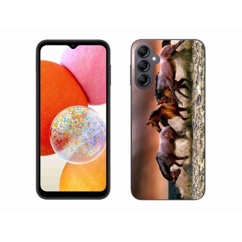Gél tok mmCase a Samsung Galaxy A14 4G/5G készülékhez - lovak 1