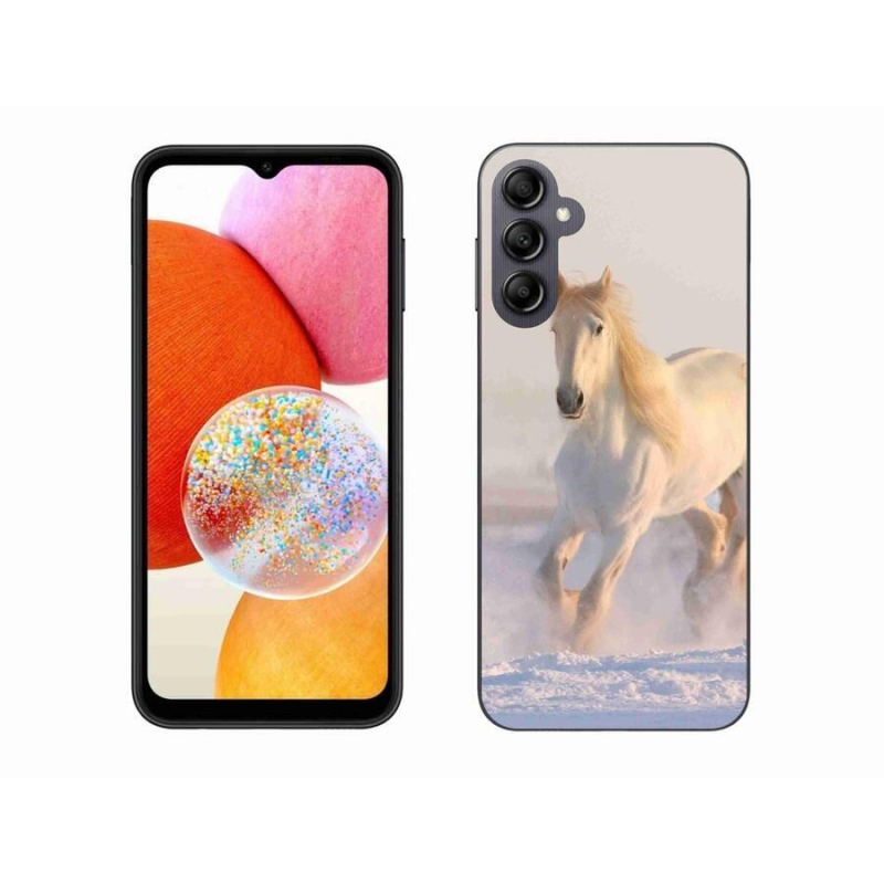 Gél tok mmCase a Samsung Galaxy A14 4G/5G készülékhez - ló a hóban