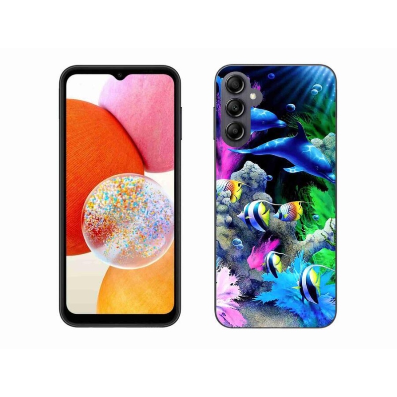 Gél tok mmCase a Samsung Galaxy A14 4G/5G készülékhez - tengeri világ