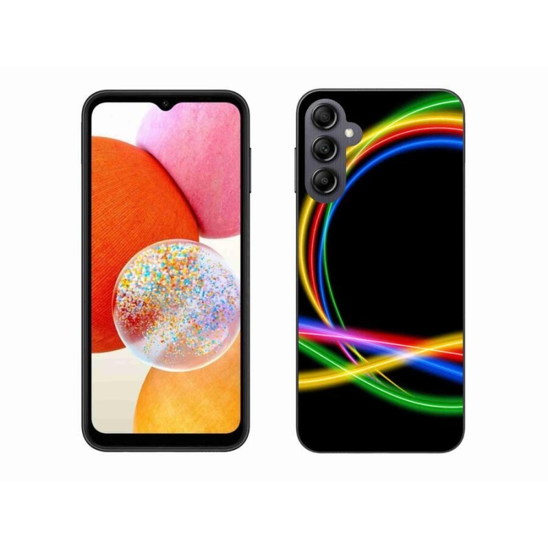 Gél tok mmCase a Samsung Galaxy A14 4G/5G készülékhez - neon karikák