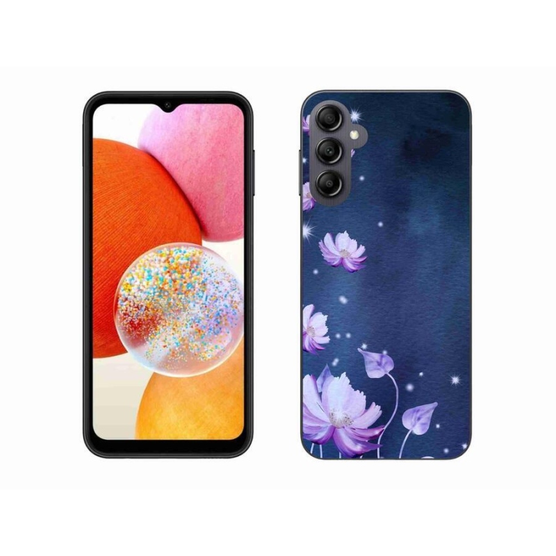 Gél tok mmCase a Samsung Galaxy A14 4G/5G készülékhez - hulló virágok