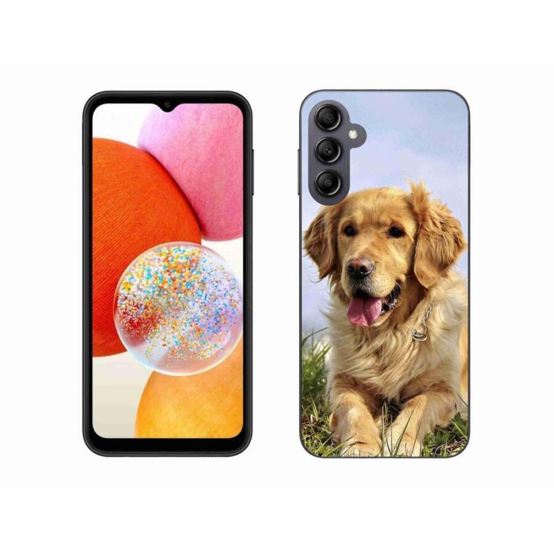 Gél tok mmCase a Samsung Galaxy A14 4G/5G készülékhez - arany retriever