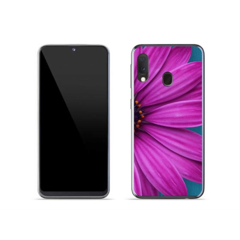 Gél tok mmCase mobiltelefonhoz Samsung Galaxy A20e - lila margaréta