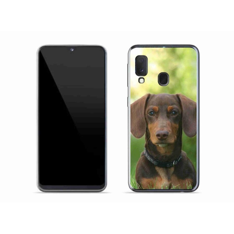 Gél tok mmCase Samsung Galaxy A20e készülékhez - barna tacskó