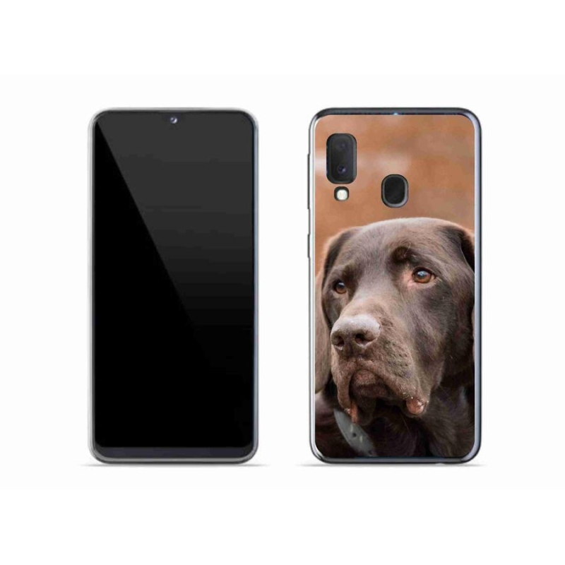 Gél tok mmCase Samsung Galaxy A20e készülékhez - barna labrador