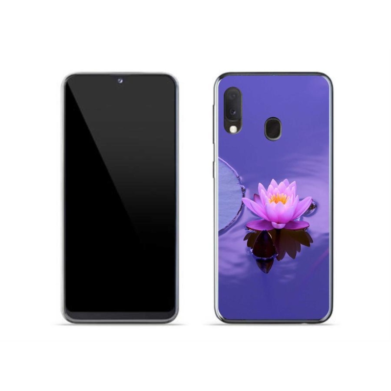 Gél tok mmCase mobiltelefonhoz Samsung Galaxy A20e - virág a felületen