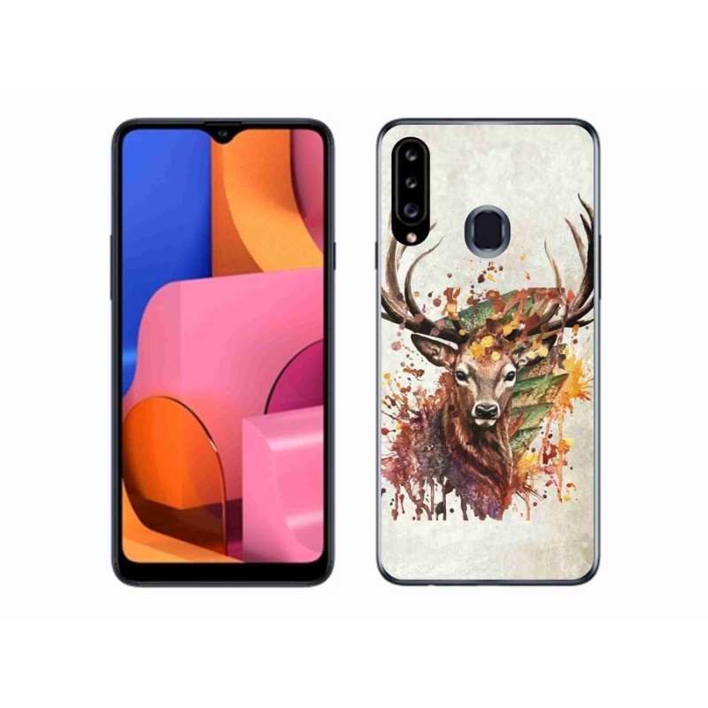 Gél tok mmCase Samsung Galaxy A20s készülékhez - szarvas 1