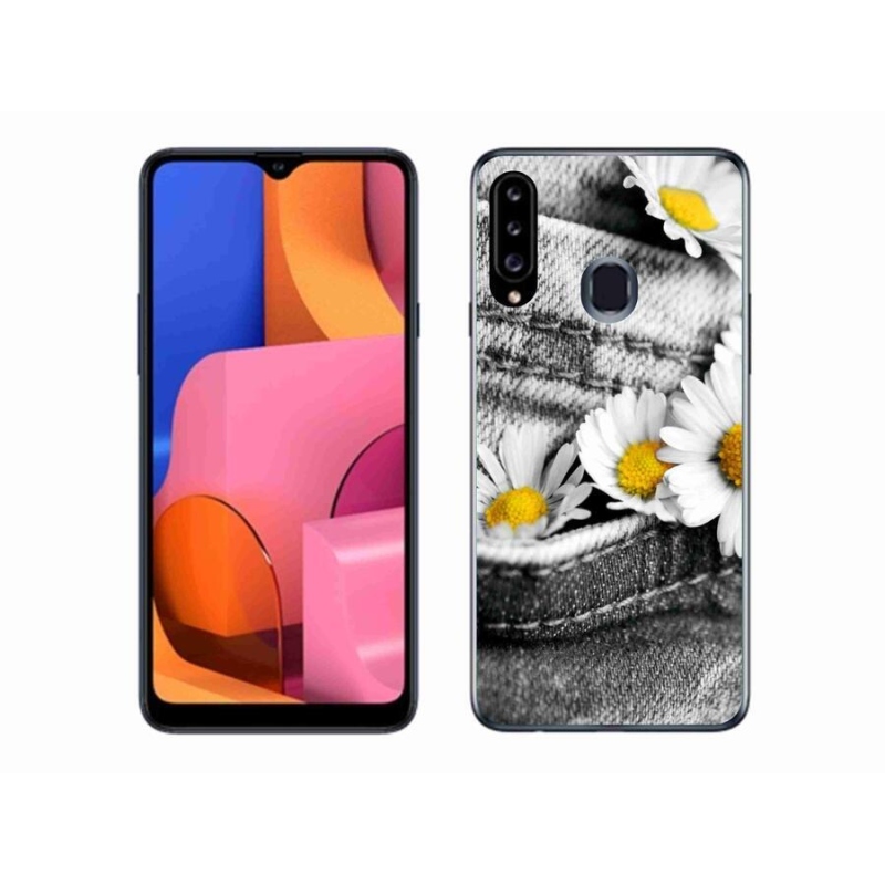 Gél tok mmCase mobiltelefonhoz Samsung Galaxy A20s - százszorszépek
