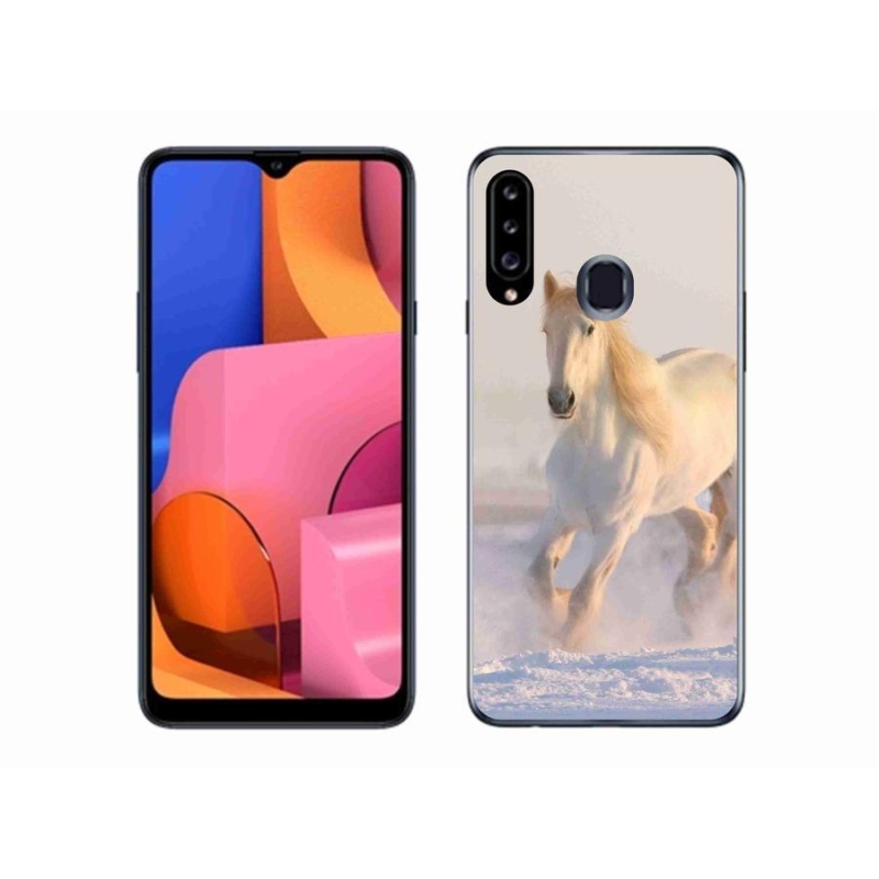 Gél tok mmCase a Samsung Galaxy A20s készülékhez - ló a hóban