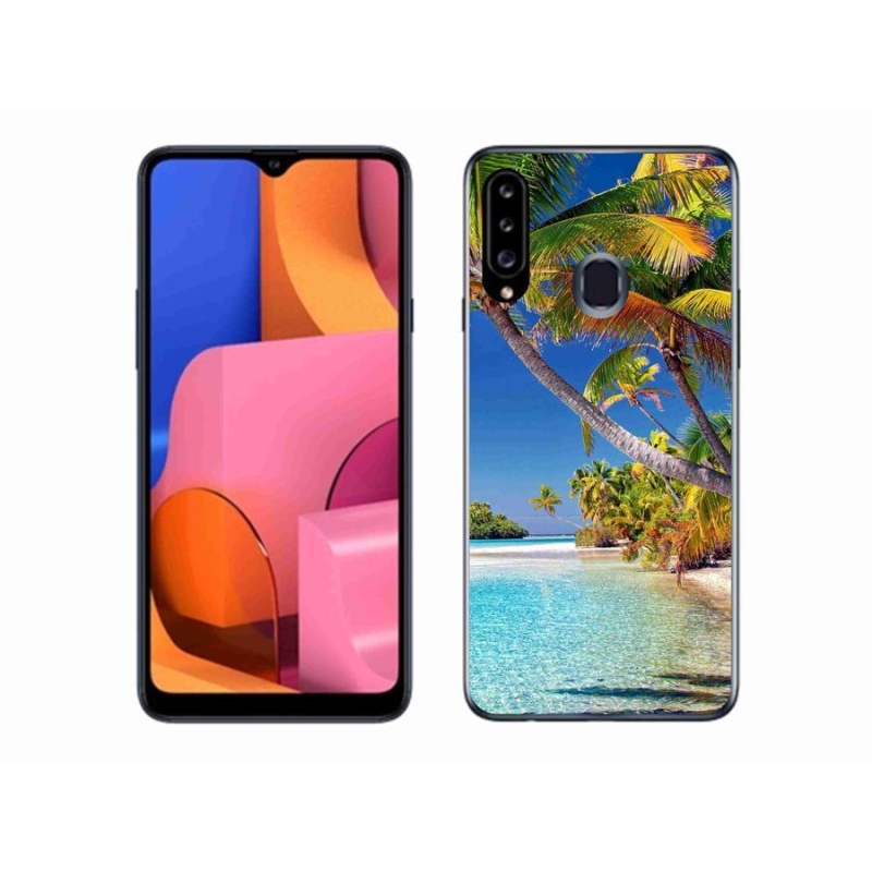 Gél tok mmCase Samsung Galaxy A20s készülékhez - tengerparti tengerpart