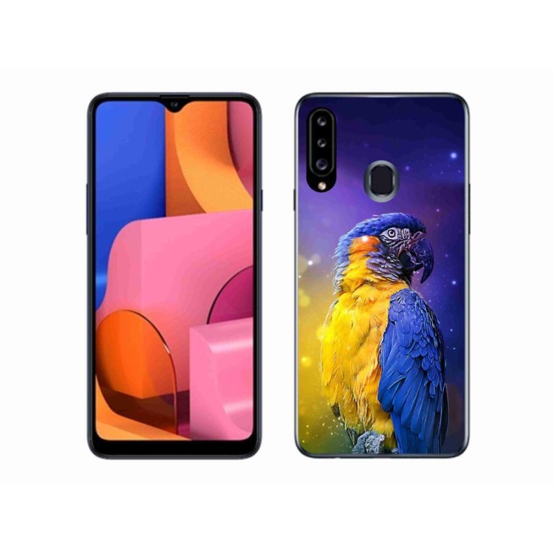Gél tok mmCase Samsung Galaxy A20s készülékhez - papagáj ara 1