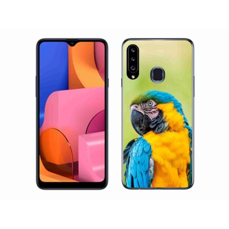 Gél tok mmCase Samsung Galaxy A20s készülékhez - papagáj ara 2