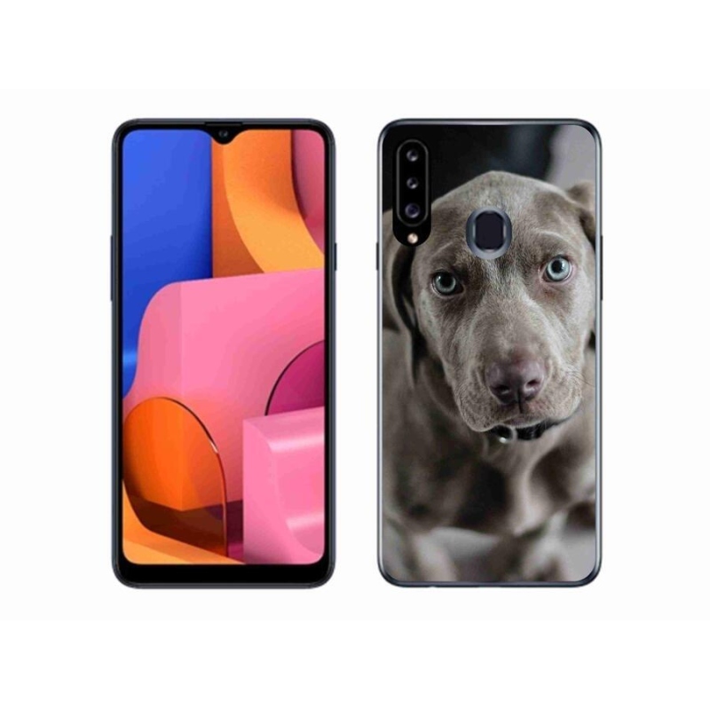 Gélhüvely mmCase Samsung Galaxy A20s mobiltelefonhoz - výmarský ohař