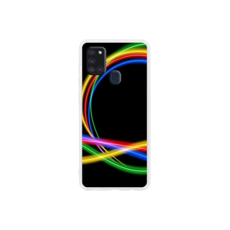Gél tok mmCase Samsung Galaxy A21s készülékhez - neon körök