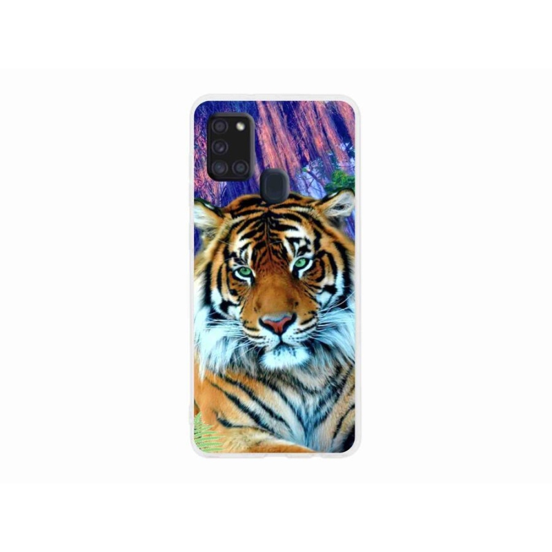 Gél tok mmCase mobiltelefonhoz Samsung Galaxy A21s - tigris