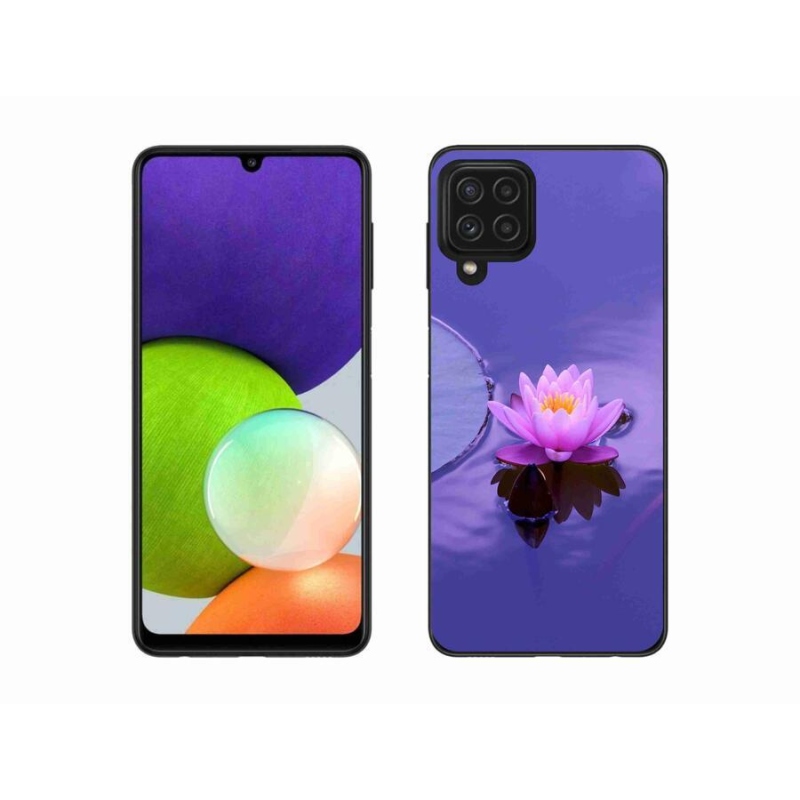 Gél tok mmCase a mobil Samsung Galaxy A22 4G - virág a vízen