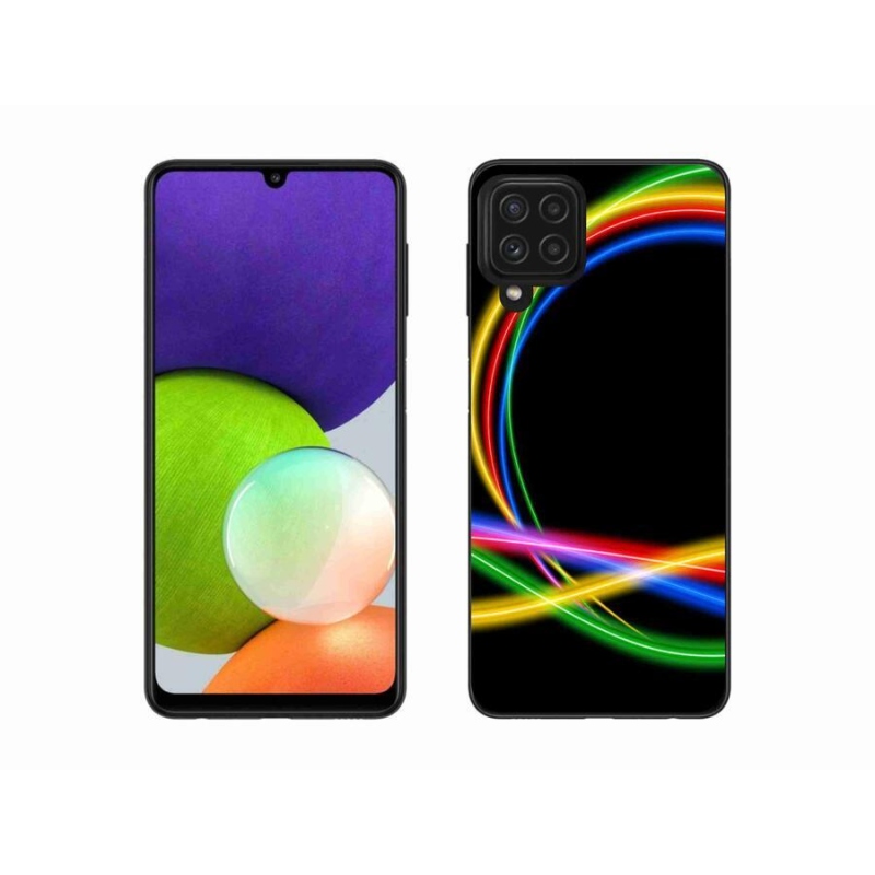 Gél tok mmCase a Samsung Galaxy A22 4G készülékhez - neon körök