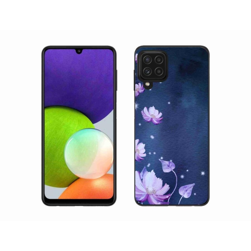 Gél tok mmCase mobiltelefonhoz Samsung Galaxy A22 4G - hulló virágok