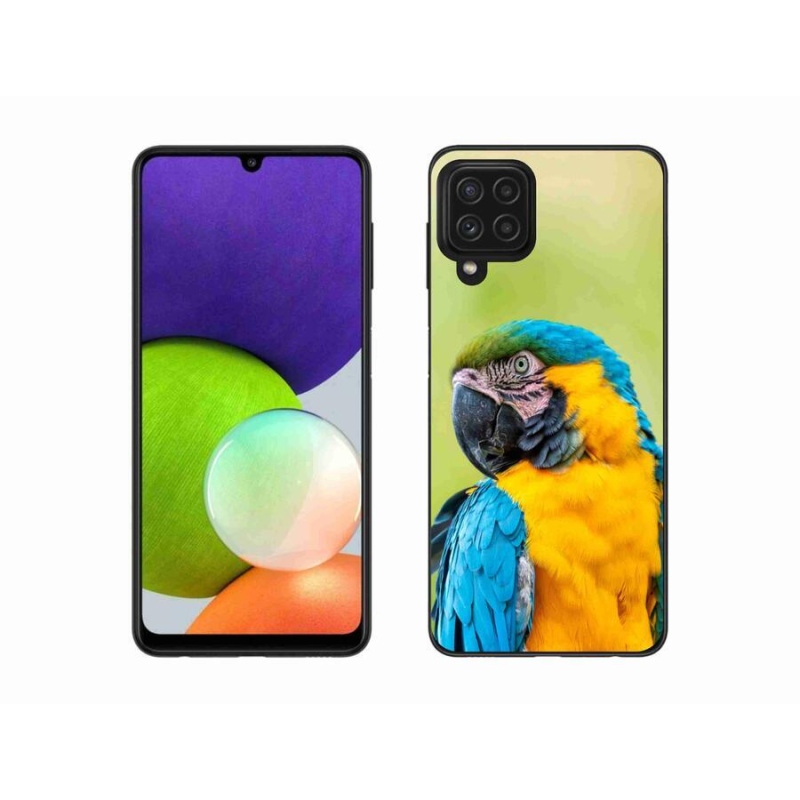 Gél tok mmCase a Samsung Galaxy A22 4G készülékhez - papagáj ara 2