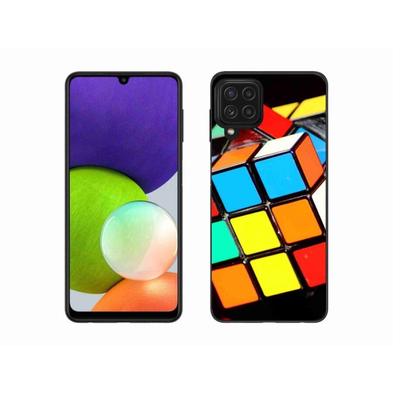 Gél tok mmCase Samsung Galaxy A22 4G - Rubik-kocka tok mmCase Samsung Galaxy A22 4G-hez
