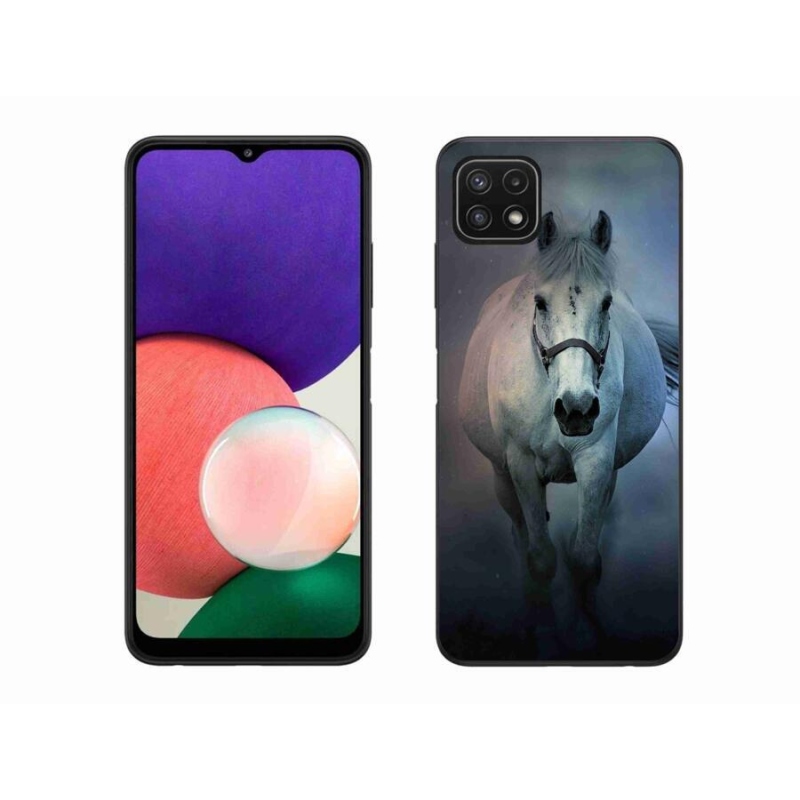 Gél tok mmCase Samsung Galaxy A22 5G - futó fehér lóhoz