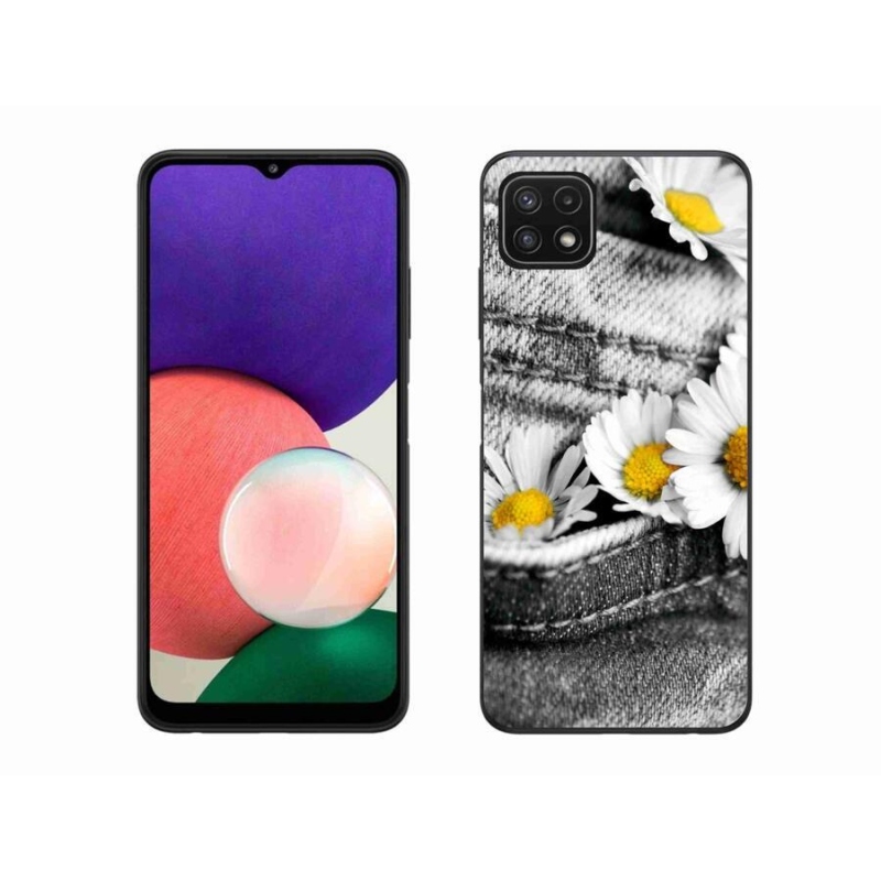 Gél tok mmCase mobiltelefonhoz Samsung Galaxy A22 5G - százszorszépek