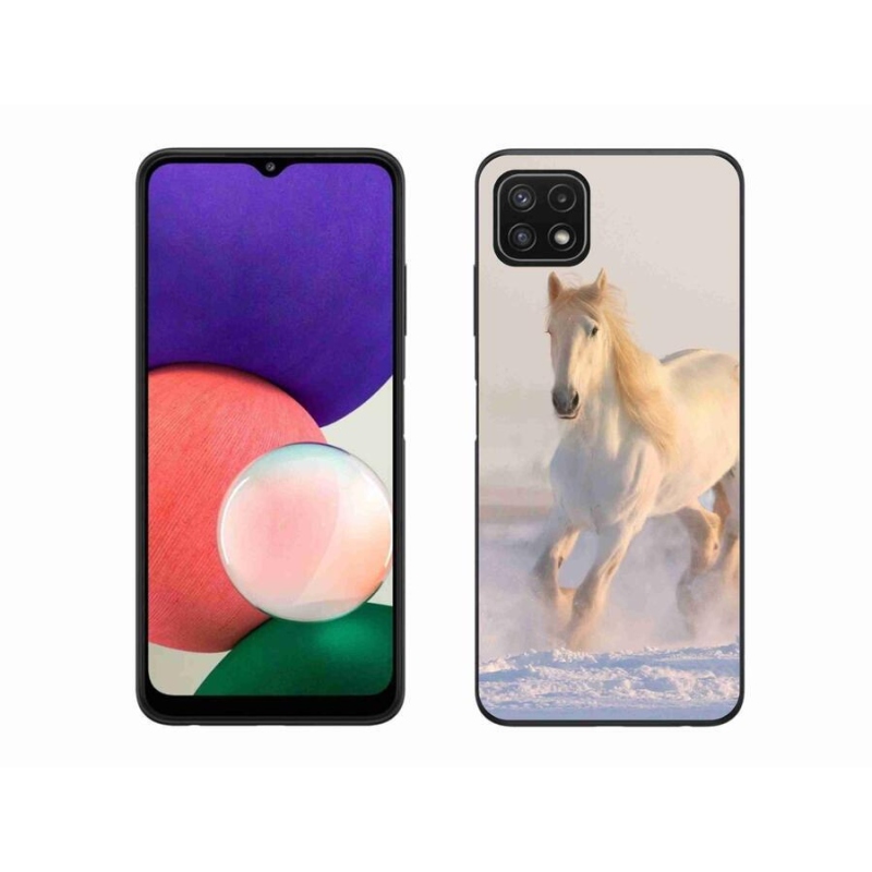 Gél tok mmCase a Samsung Galaxy A22 5G készülékhez - ló a hóban