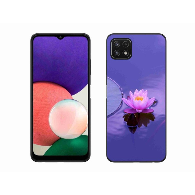 Gél tok mmCase a mobil Samsung Galaxy A22 5G - virág a felszínen