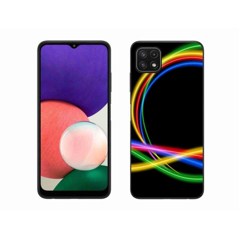 Gél tok mmCase a Samsung Galaxy A22 5G készülékhez - neon körök