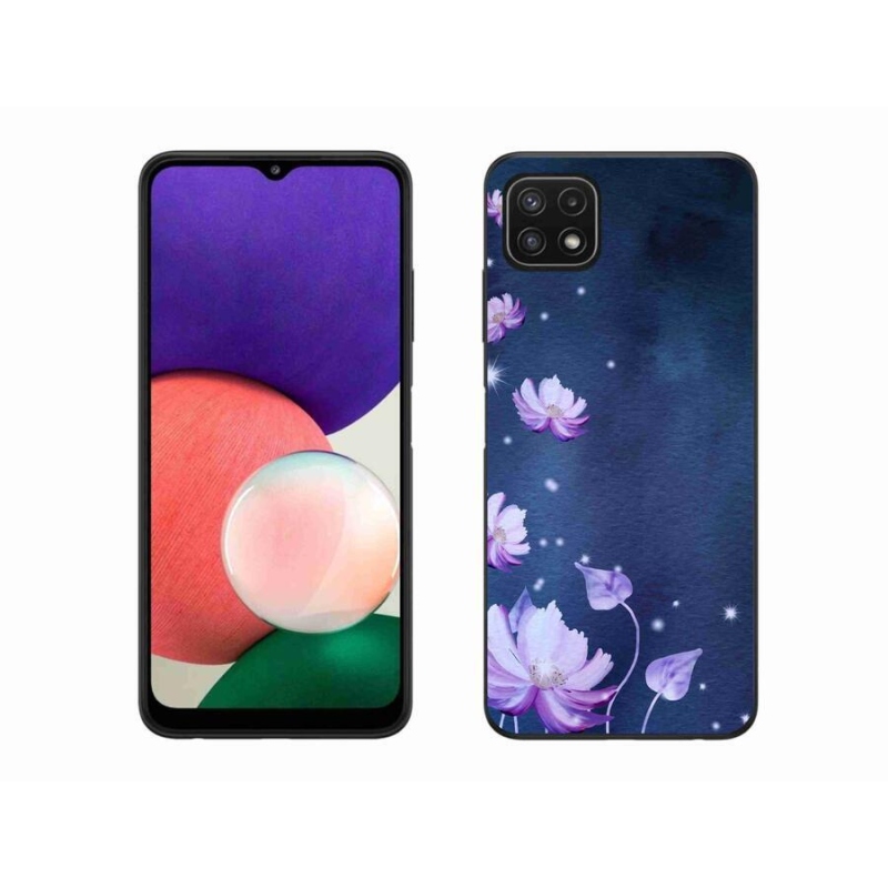 Gél tok mmCase mobiltelefonhoz Samsung Galaxy A22 5G - hulló virágok