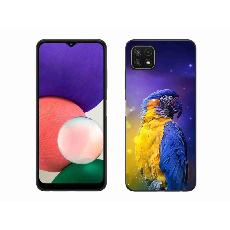 Gél tok mmCase a Samsung Galaxy A22 5G készülékhez - papagáj ara 1