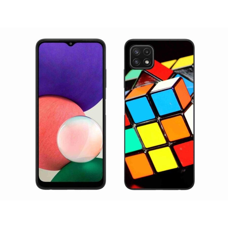 Gél tok mmCase Samsung Galaxy A22 5G - Rubik-kocka Samsung Galaxy A22 5G-hez