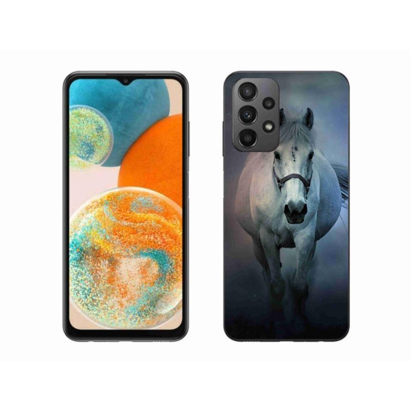 Gél tok mmCase a Samsung Galaxy A23 4G/5G készülékhez - futó fehér ló