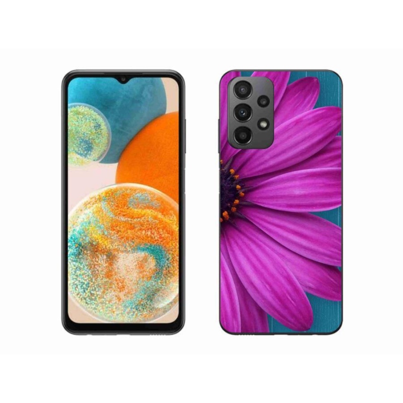 Gél tok mmCase a Samsung Galaxy A23 4G/5G készülékhez - lila margaréta