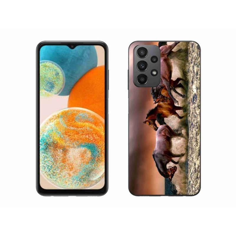 Gél tok mmCase a Samsung Galaxy A23 4G/5G készülékhez - lovak 1