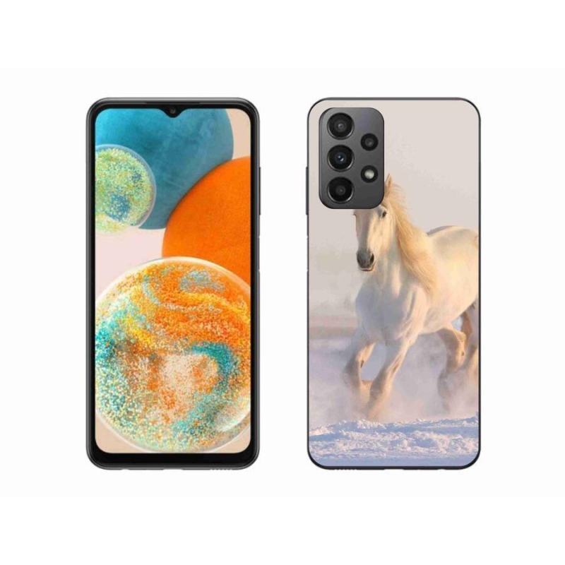Gél tok mmCase a Samsung Galaxy A23 4G/5G készülékhez - ló a hóban