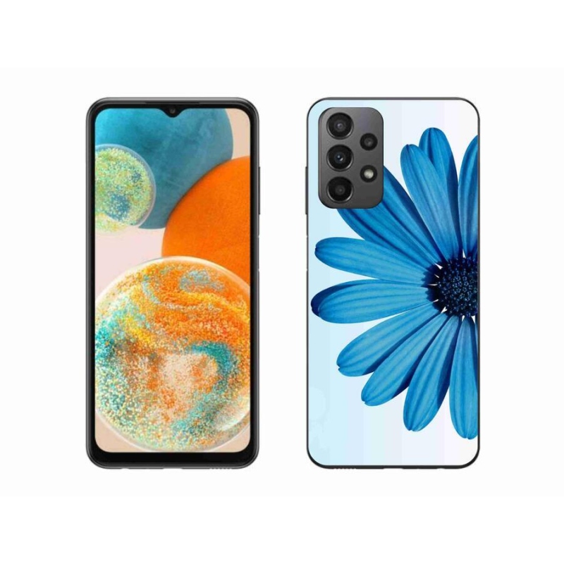 Gél tok mmCase Samsung Galaxy A23 4G/5G készülékhez - kék színű margaréta