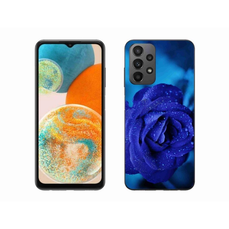Gél tok mmCase Samsung Galaxy A23 4G/5G készülékhez - kék rózsa